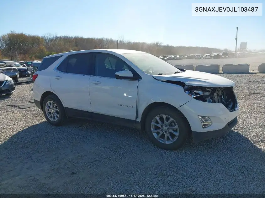 3GNAXJEV0JL103487 2018 Chevrolet Equinox Lt