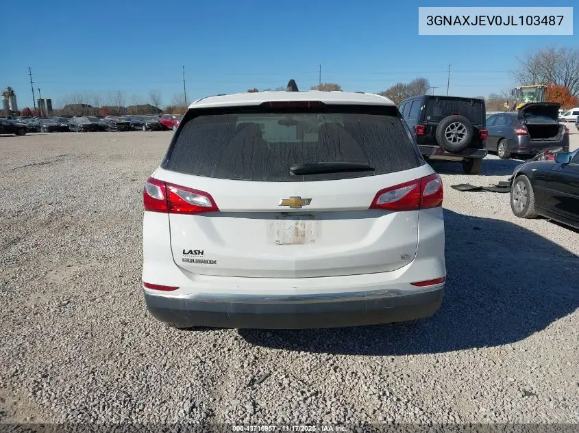 3GNAXJEV0JL103487 2018 Chevrolet Equinox Lt