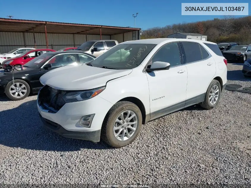 3GNAXJEV0JL103487 2018 Chevrolet Equinox Lt