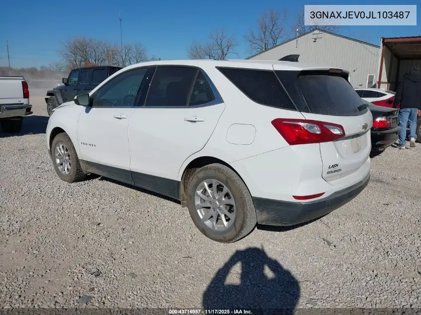 3GNAXJEV0JL103487 2018 Chevrolet Equinox Lt