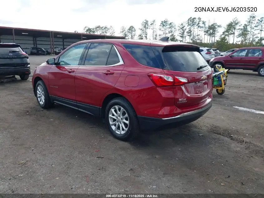 2GNAXJEV6J6203520 2018 Chevrolet Equinox Lt