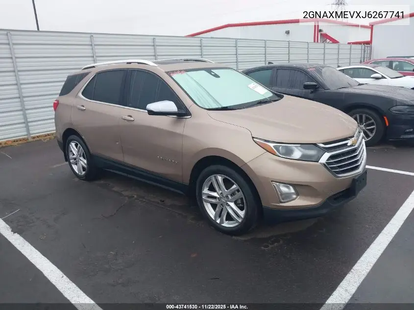 2GNAXMEVXJ6267741 2018 Chevrolet Equinox Premier