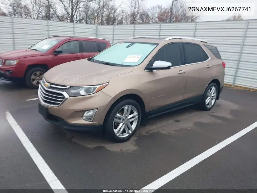 2GNAXMEVXJ6267741 2018 Chevrolet Equinox Premier