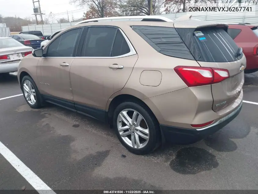 2GNAXMEVXJ6267741 2018 Chevrolet Equinox Premier