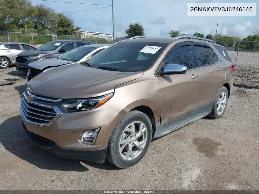 2GNAXVEV3J6246140 2018 Chevrolet Equinox Premier