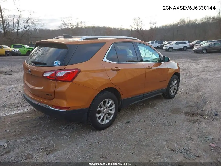 2GNAXSEV6J6330144 2018 Chevrolet Equinox Lt