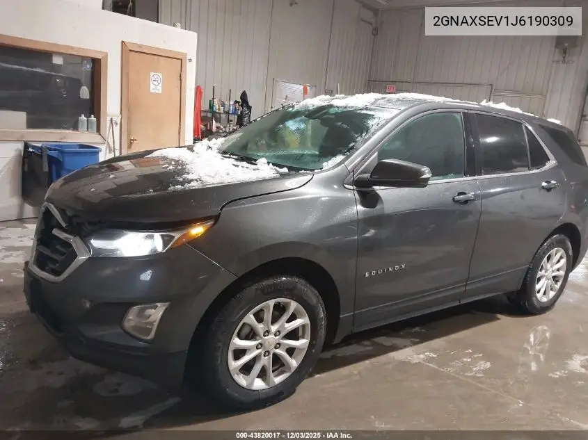 2GNAXSEV1J6190309 2018 Chevrolet Equinox Lt