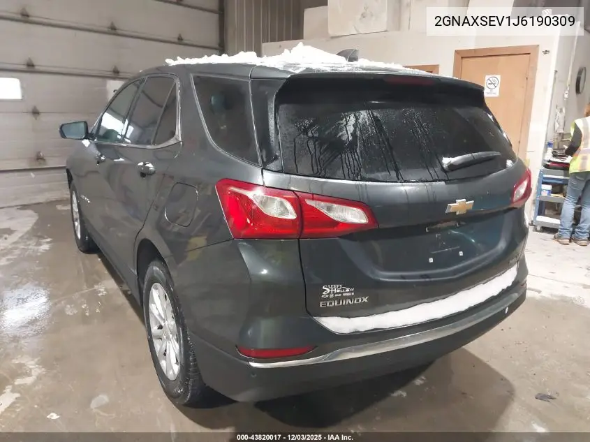 2GNAXSEV1J6190309 2018 Chevrolet Equinox Lt