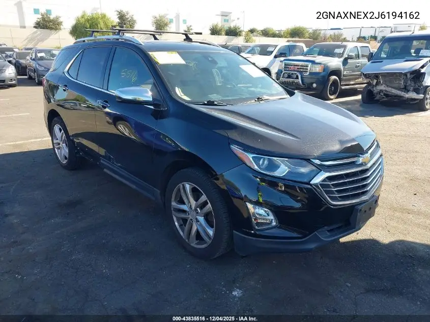 2GNAXNEX2J6194162 2018 Chevrolet Equinox Premier