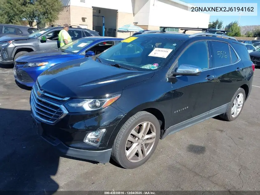 2GNAXNEX2J6194162 2018 Chevrolet Equinox Premier