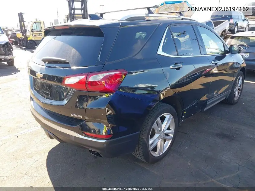 2GNAXNEX2J6194162 2018 Chevrolet Equinox Premier