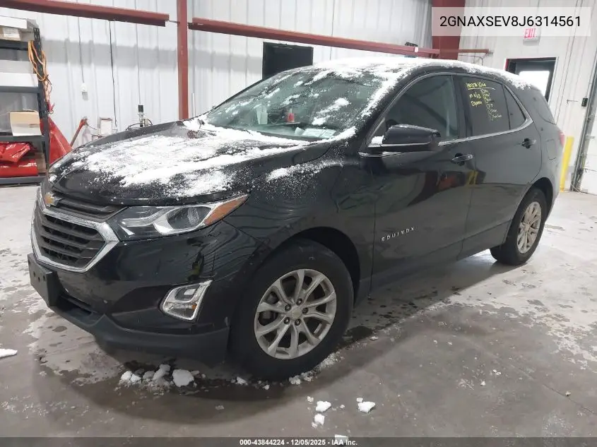 2GNAXSEV8J6314561 2018 Chevrolet Equinox Lt