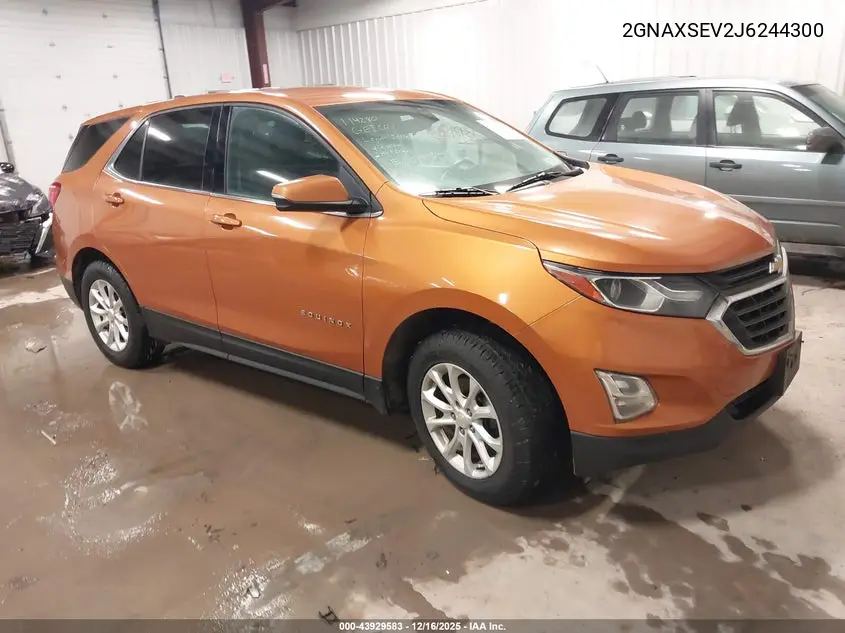2GNAXSEV2J6244300 2018 Chevrolet Equinox Lt