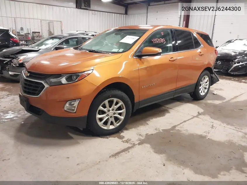 2GNAXSEV2J6244300 2018 Chevrolet Equinox Lt