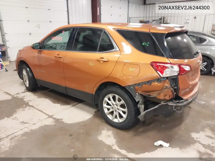 2GNAXSEV2J6244300 2018 Chevrolet Equinox Lt