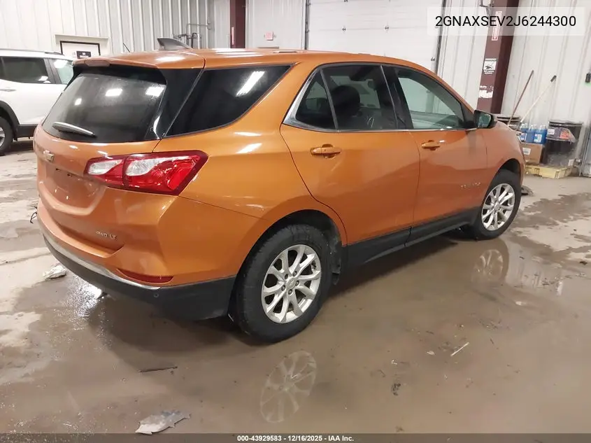 2GNAXSEV2J6244300 2018 Chevrolet Equinox Lt