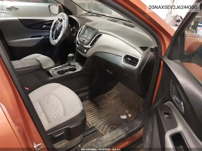 2GNAXSEV2J6244300 2018 Chevrolet Equinox Lt