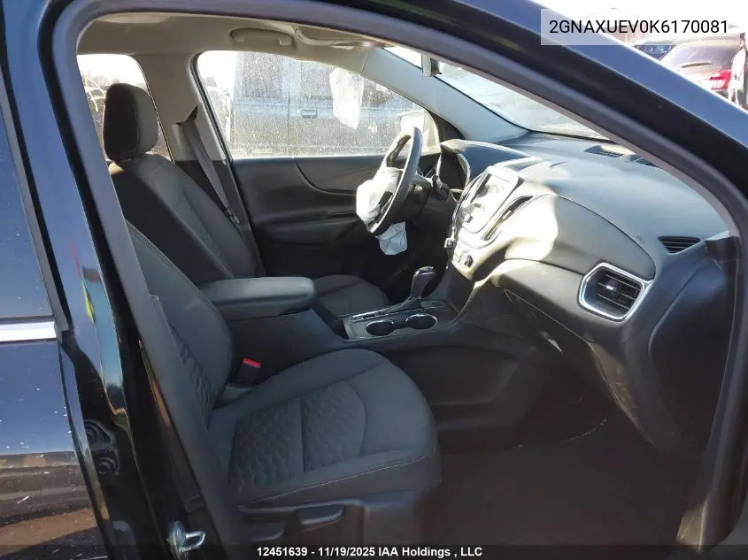 2GNAXUEV0K6170081 2019 Chevrolet Equinox 1Lt