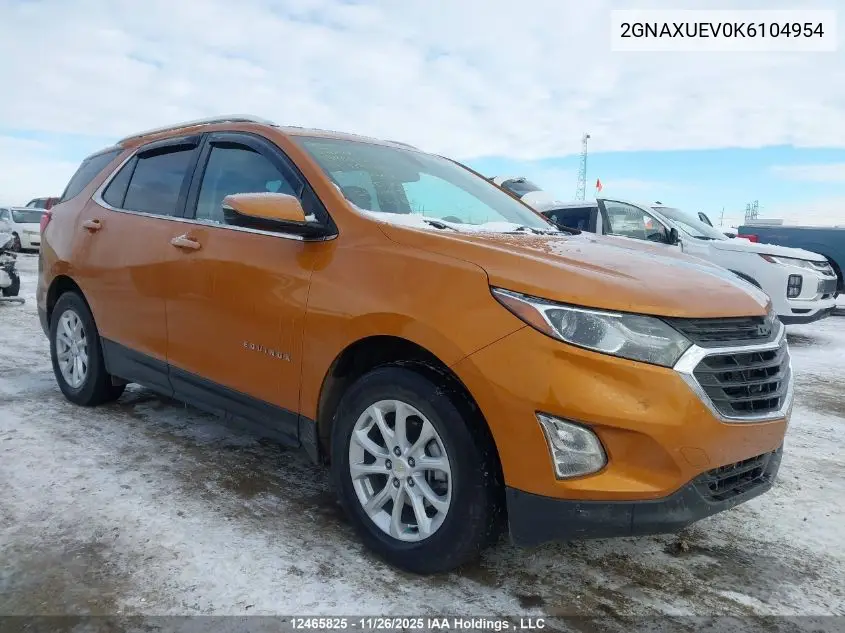 2GNAXUEV0K6104954 2019 Chevrolet Equinox 1Lt