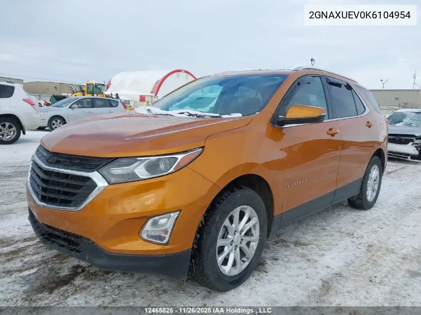 2GNAXUEV0K6104954 2019 Chevrolet Equinox 1Lt