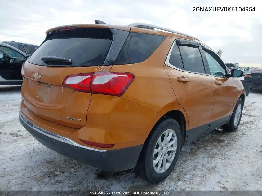 2GNAXUEV0K6104954 2019 Chevrolet Equinox 1Lt