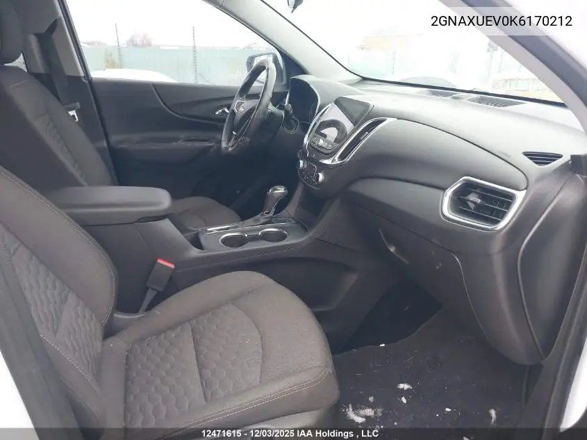 2GNAXUEV0K6170212 2019 Chevrolet Equinox