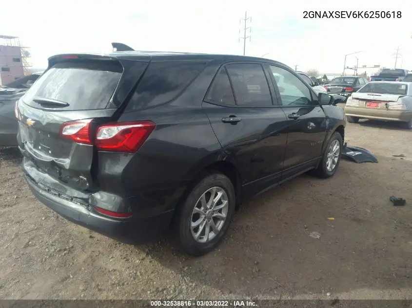 2GNAXSEV6K6250618 2019 Chevrolet Equinox Ls