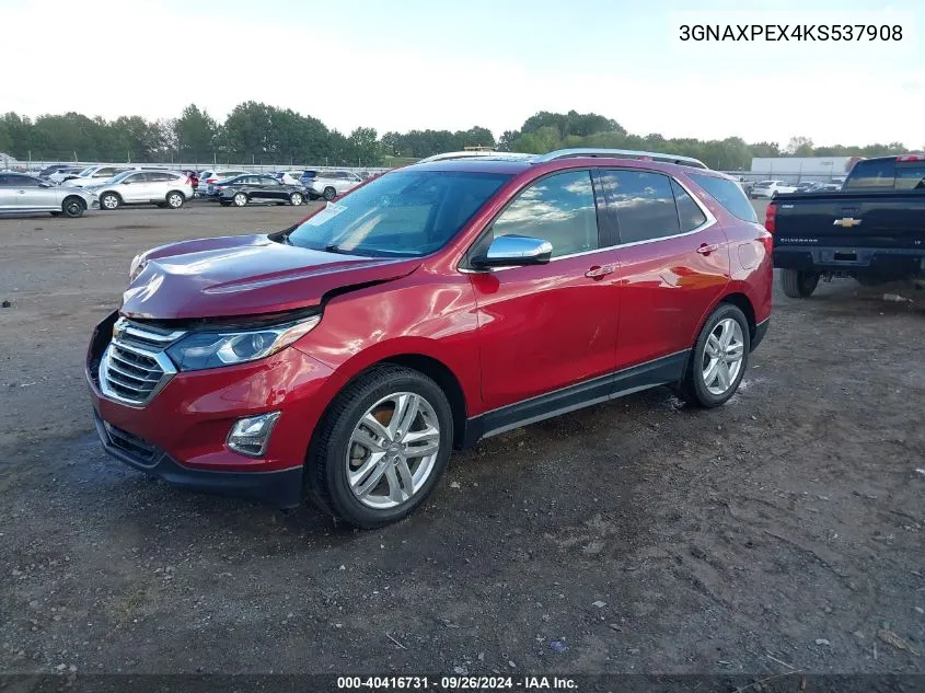 3GNAXPEX4KS537908 2019 Chevrolet Equinox Premier