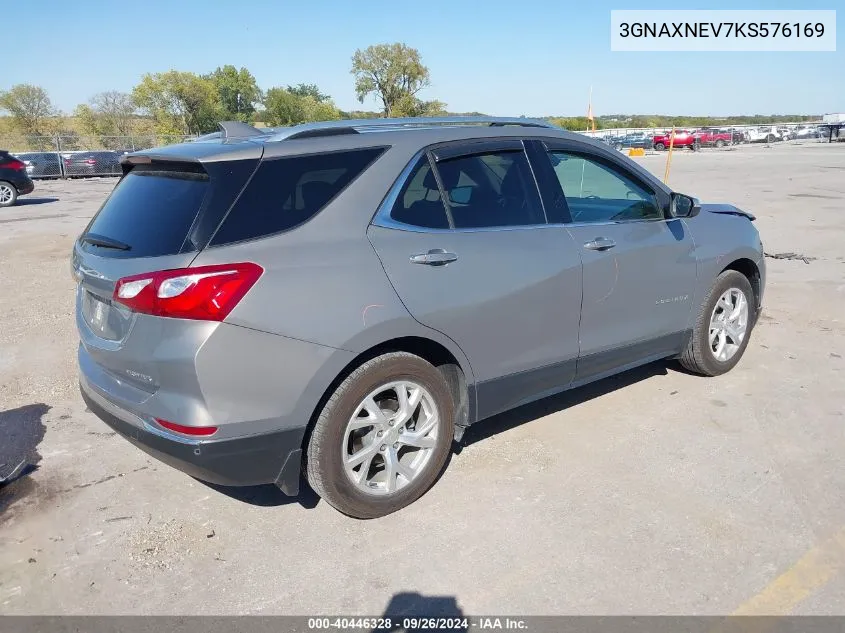 2019 Chevrolet Equinox Premier VIN: 3GNAXNEV7KS576169 Lot: 40446328