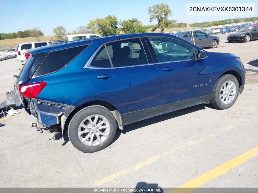 2019 Chevrolet Equinox Lt VIN: 2GNAXKEVXK6301344 Lot: 40451307