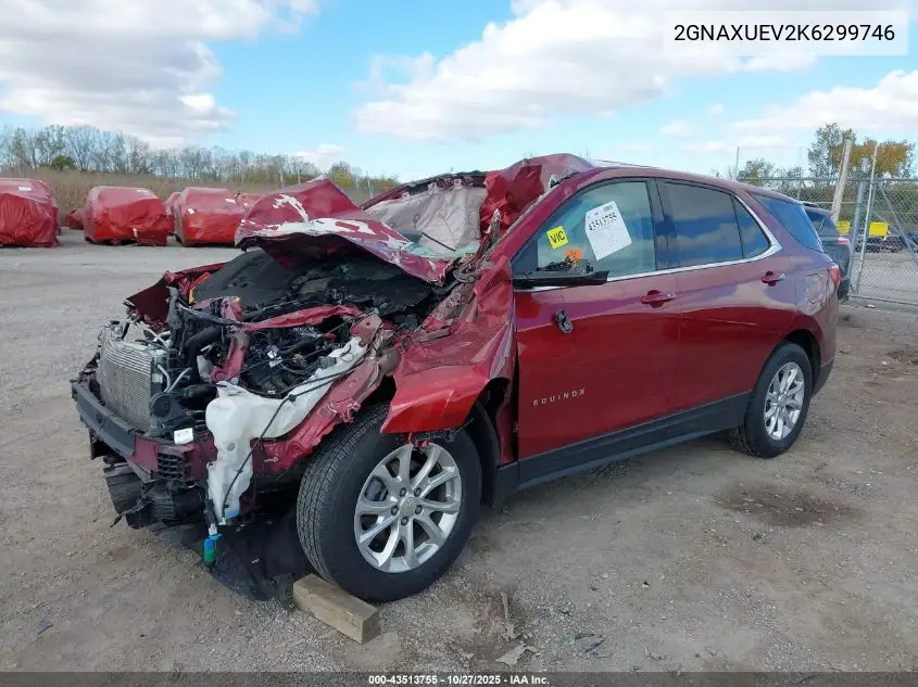 2GNAXUEV2K6299746 2019 Chevrolet Equinox Lt