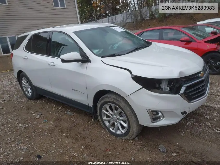 2GNAXKEV3K6280983 2019 Chevrolet Equinox Lt