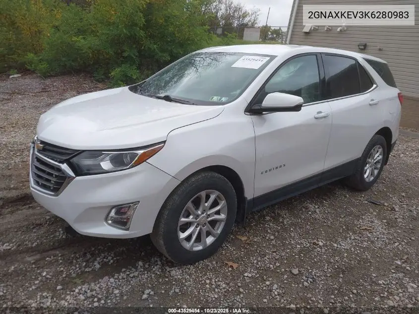 2GNAXKEV3K6280983 2019 Chevrolet Equinox Lt