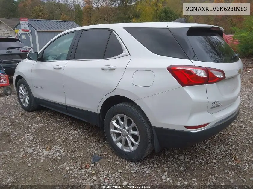 2GNAXKEV3K6280983 2019 Chevrolet Equinox Lt