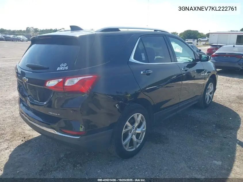 3GNAXNEV7KL222761 2019 Chevrolet Equinox Premier