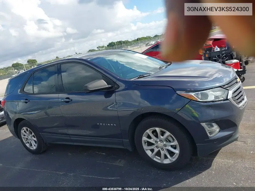 3GNAXHEV3KS524300 2019 Chevrolet Equinox Ls