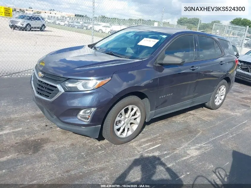 3GNAXHEV3KS524300 2019 Chevrolet Equinox Ls