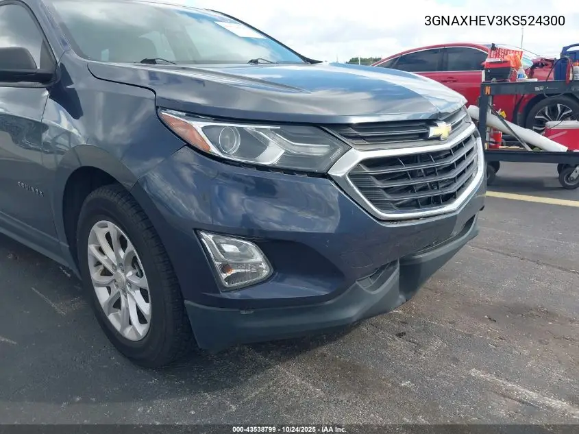3GNAXHEV3KS524300 2019 Chevrolet Equinox Ls