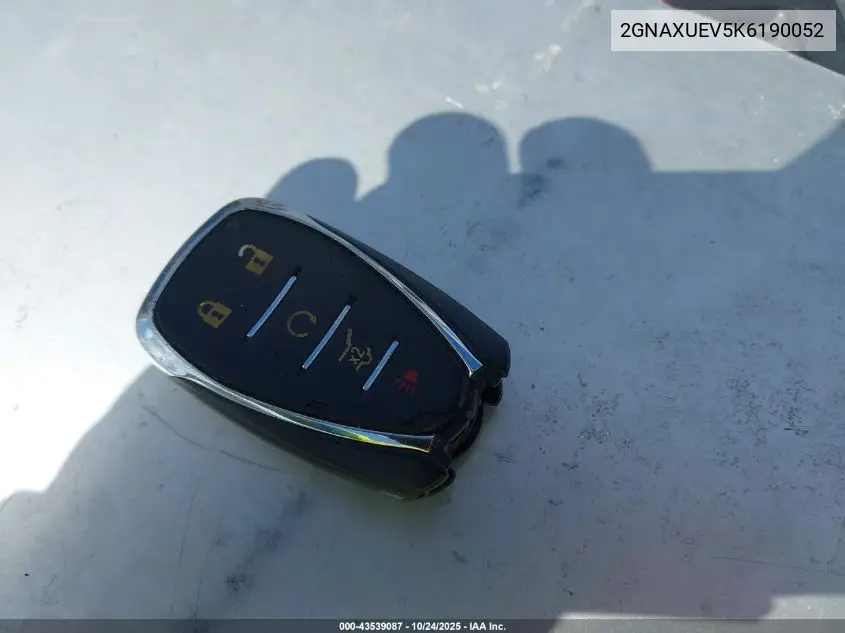 2GNAXUEV5K6190052 2019 Chevrolet Equinox Lt