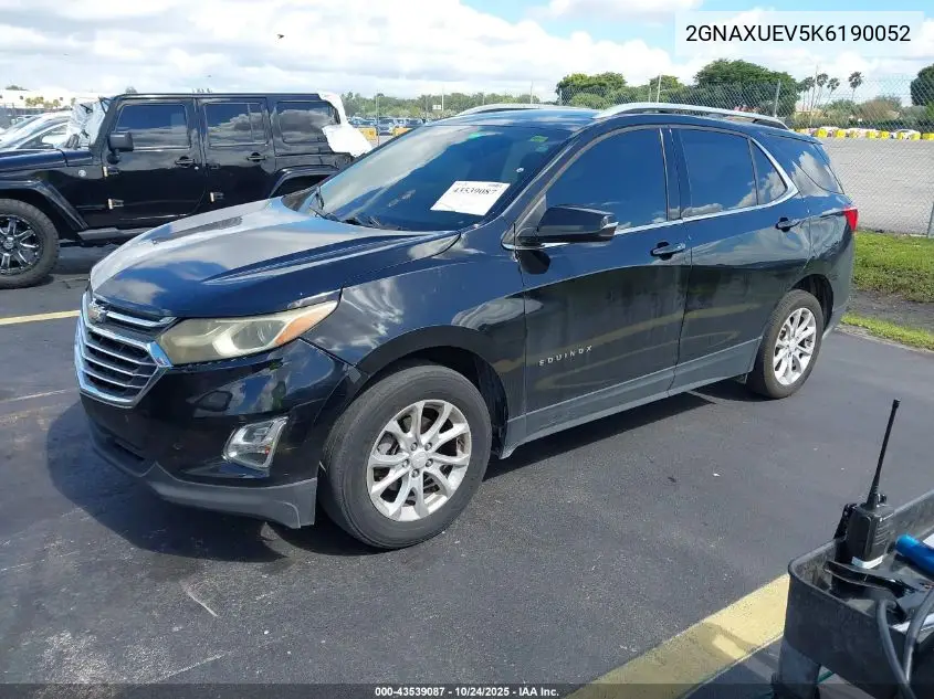2GNAXUEV5K6190052 2019 Chevrolet Equinox Lt