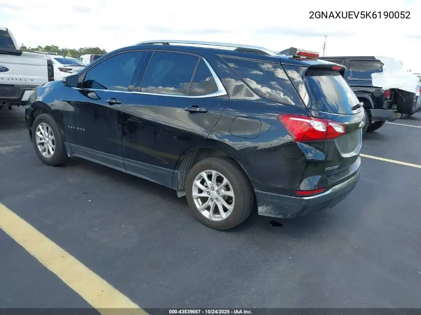 2GNAXUEV5K6190052 2019 Chevrolet Equinox Lt
