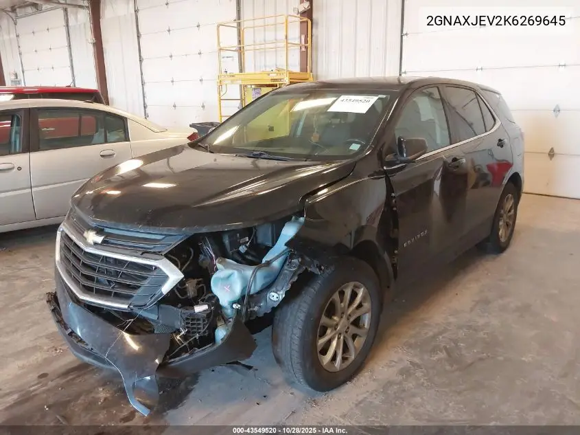 2GNAXJEV2K6269645 2019 Chevrolet Equinox Lt