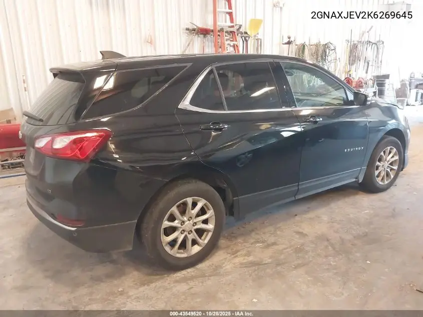 2GNAXJEV2K6269645 2019 Chevrolet Equinox Lt