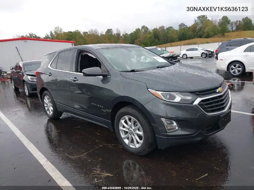 3GNAXKEV1KS636123 2019 Chevrolet Equinox Lt