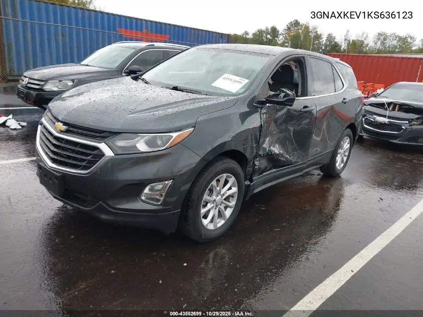3GNAXKEV1KS636123 2019 Chevrolet Equinox Lt