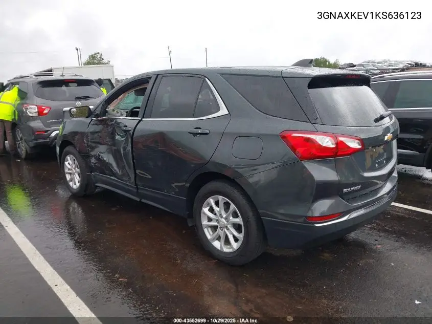 3GNAXKEV1KS636123 2019 Chevrolet Equinox Lt