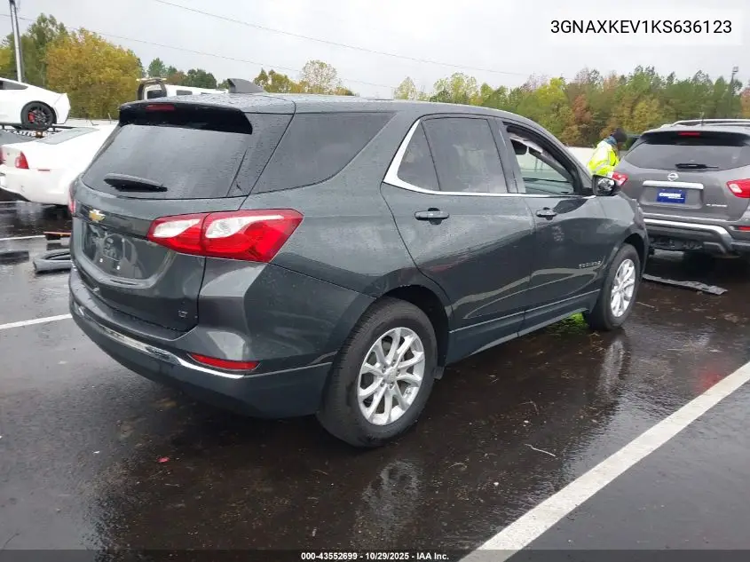 3GNAXKEV1KS636123 2019 Chevrolet Equinox Lt