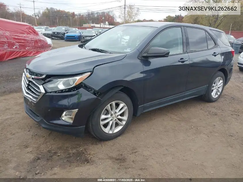 3GNAXSEV9KL262662 2019 Chevrolet Equinox Ls
