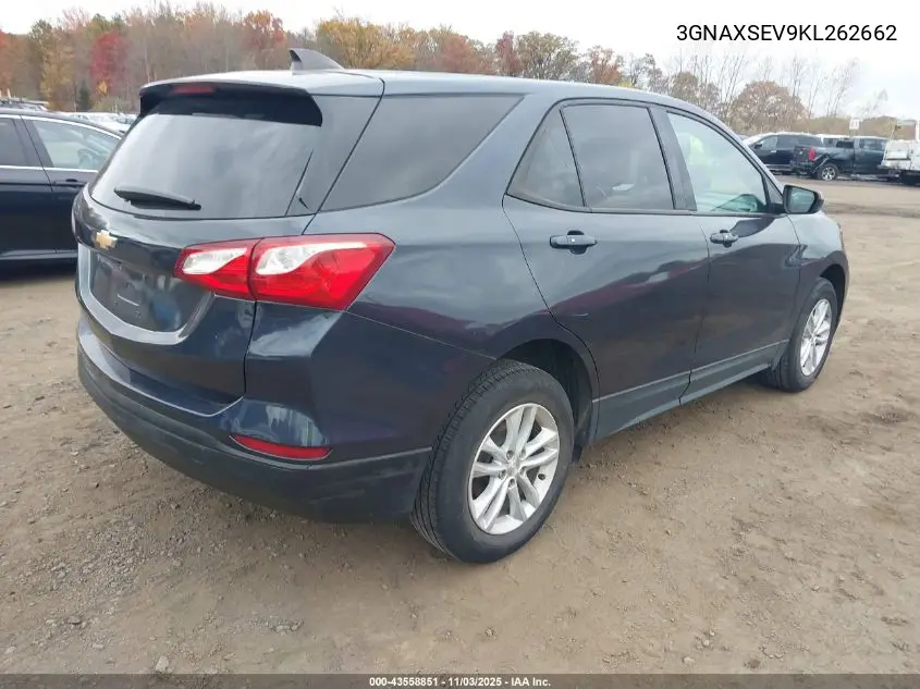 3GNAXSEV9KL262662 2019 Chevrolet Equinox Ls