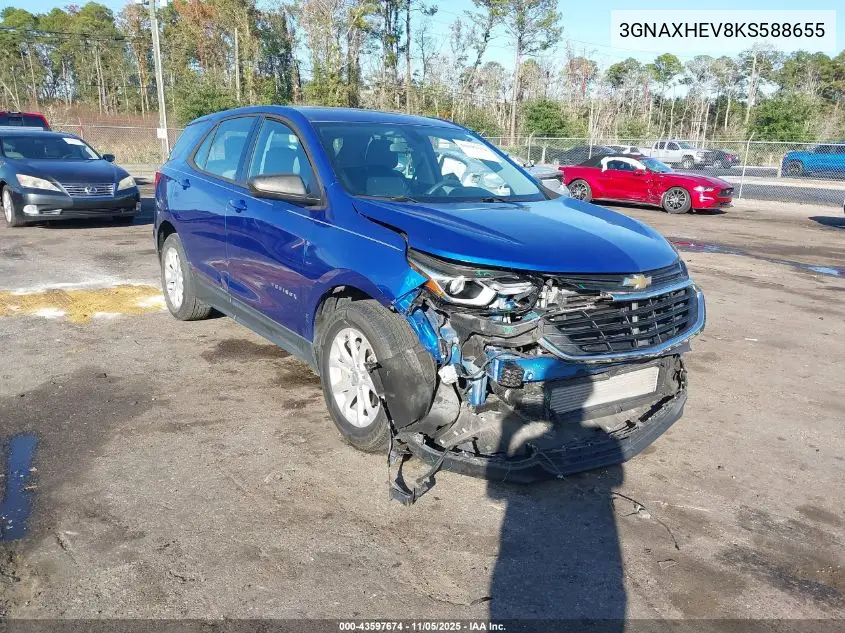 3GNAXHEV8KS588655 2019 Chevrolet Equinox Ls